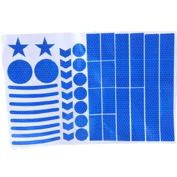 Bicycles Night Safety Warning Sticker Waterproofs Helmets Reflective Sticker Adhesive High Reflective Tape синий