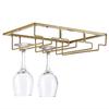 European Style Wrought Iron Hanging Wine Glass Rack for Home Cabinets
