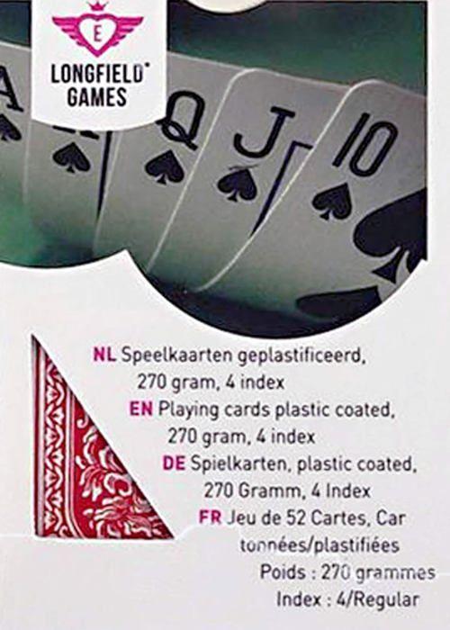 Jeu de 52 cartes plastifiées