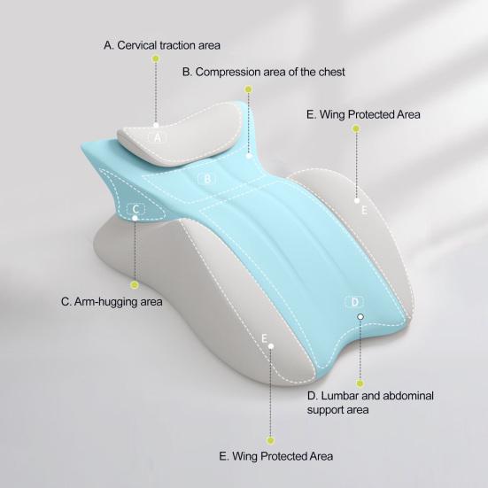 Butt Cushion for Couples Multi-Position Body Pillow Memory Foam Hugging Support Pads for Side Stomach Sleepers Posture Correcting Wedge Pillow