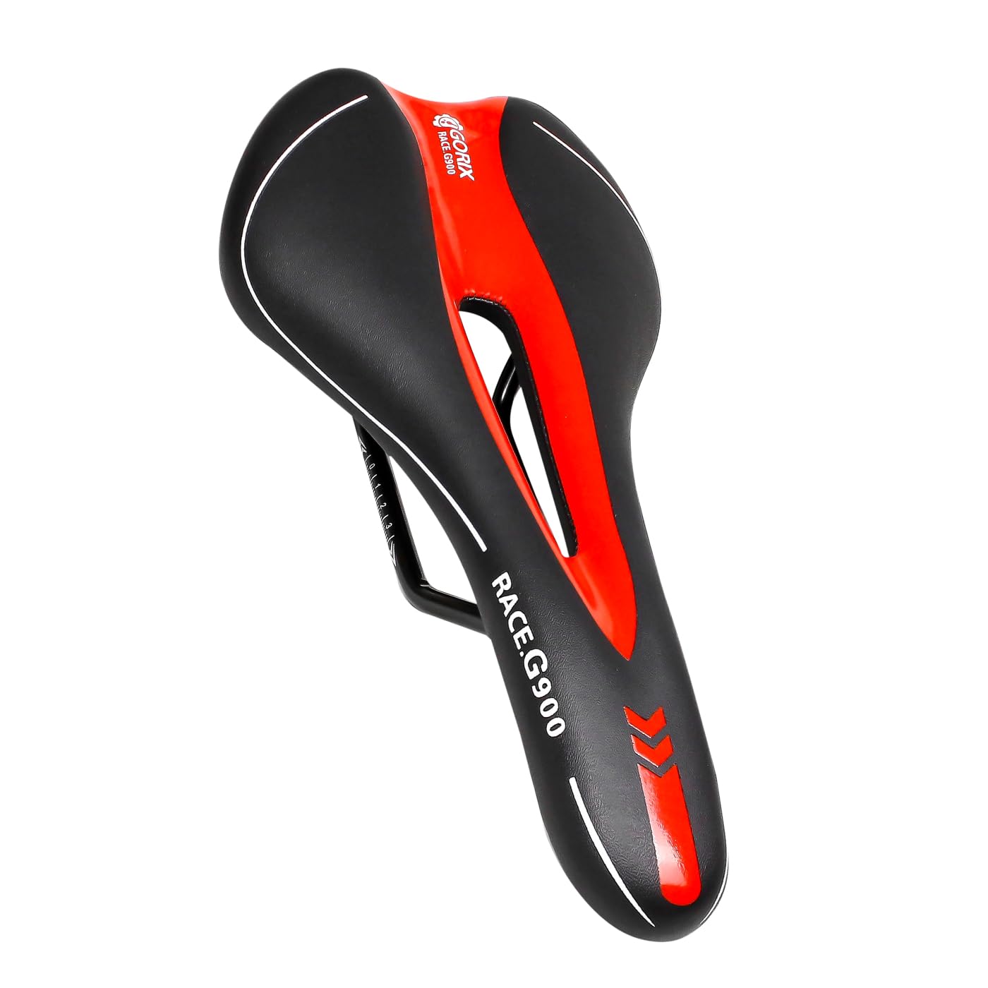 

GORIX Bicycle Saddle Firm 3621A Low-Rebound [Perforated, Type, Stylish] (Red)