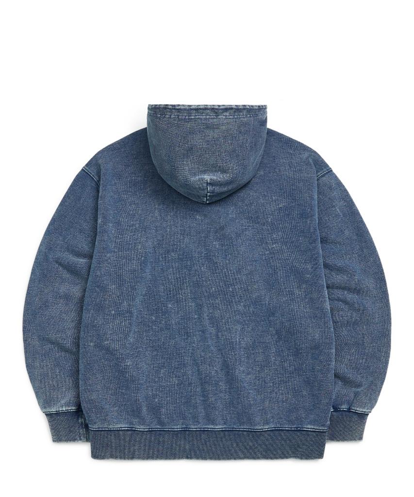 Mark Gonzales Indigo Washed Zip-Up Hooded Jacket - L/Blue