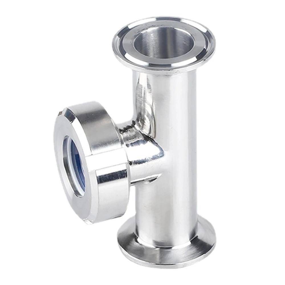

76 89 102 108mm Pipe OD 3 3.5 4 Tri Clamp Tee 3 Ways SUS 304 Stainless Steel Sanitary Union Sight Glass Homebrew 76mm Pipe OD K91mm