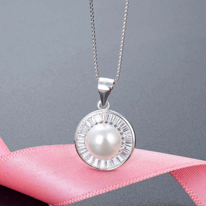 Lindon 925 Sterling Silver Classic Women Necklace Pendant Zircon Fashion Gift