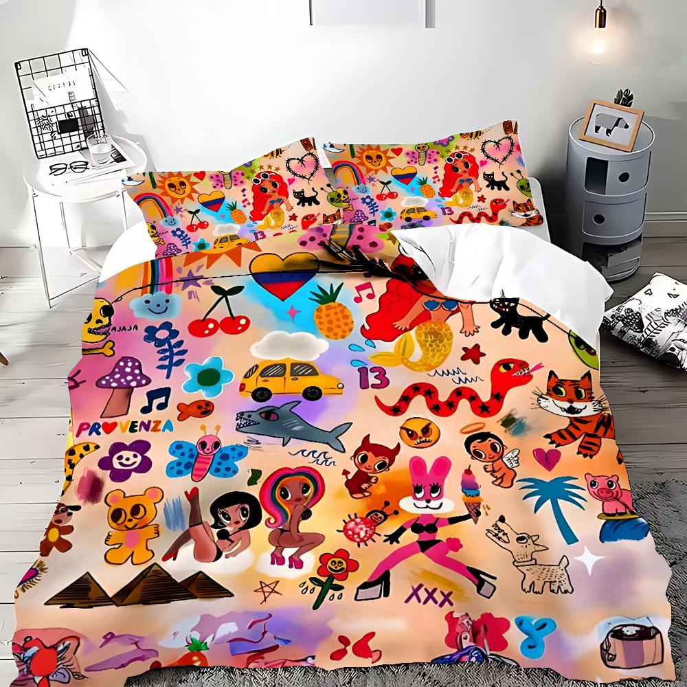 Mode Manana Sera Bonito Karol G Bettwäsche-Set mit Bettbezug und Kissenbezügen für Erwachsene und Kinder Jungen und Mädchen Schlafzimmerdekoration Geschenke