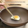 ZISIZ 34cm Non-Coated Titanium Wok & Soup Pot with Steamer