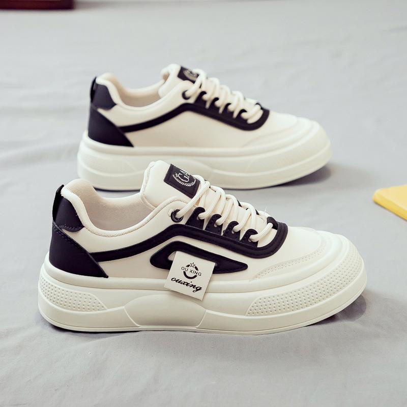 

Spring new little white shoes women s shoes versatile sports thick baseplate shoes spring and autumn 40 чёрный