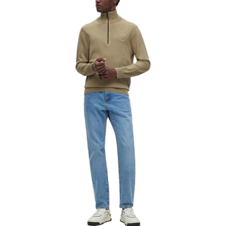 Boss Logo patch Half zip Cardigan 50494387-001