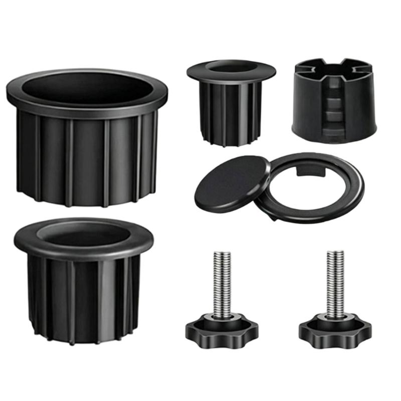 Outdoor Umbrella Base Bushing with Center Opening Support Sleeves and Direct Tightening Pieces for Stand Service