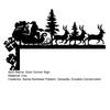 Christmas Corner Sign Santa Reindeer Frame Metal Door Sitter Home Wall Decor Festive Holiday Decoration
