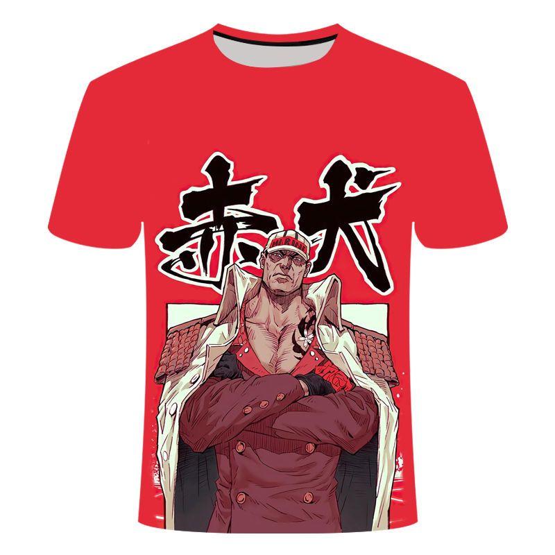 One Piece New Anime 3D Printed Casual Fashion Cool Round Neck T-shirt for Primary and Secondary School Students