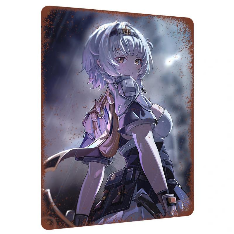 

Custom Anime Girl Metal Wall Art Decor Modern Home Decoration for Living Room Bedroom Office 7.9x11.8In(20x30cm)