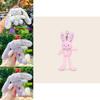 Plush Rabbit Keychain With Floral Pattern For Cute Bag Decor And Gifts