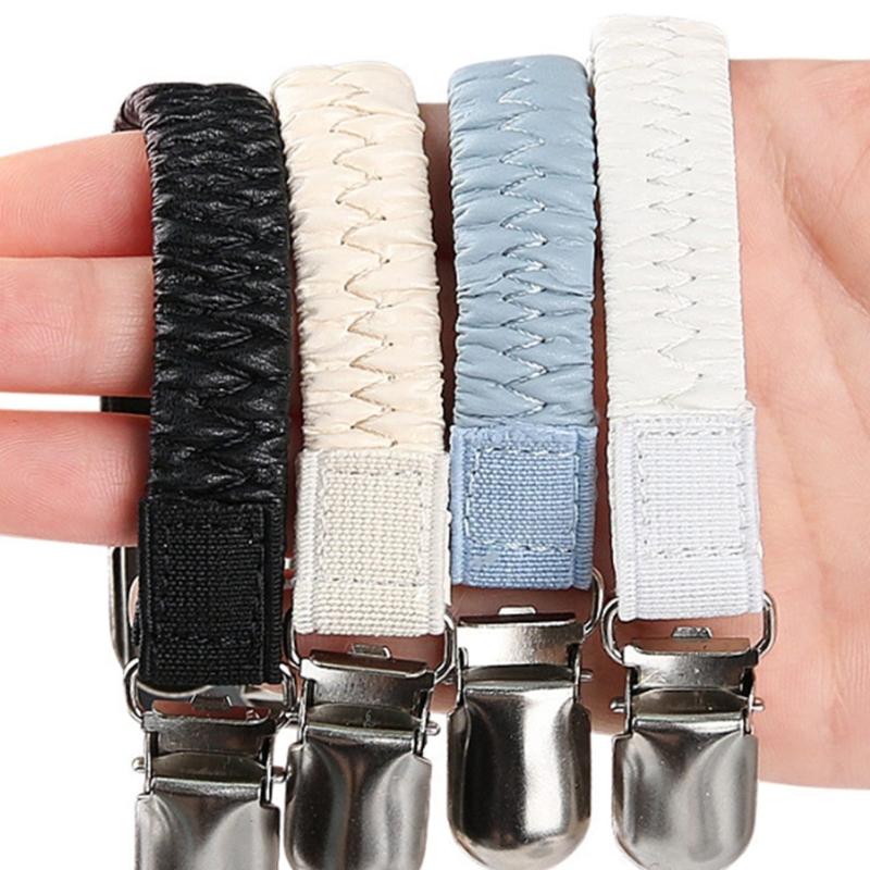 4 Pezzi Lacci Elastici Regolabili in Pelle con Cinturino Antiscivolo per Tallone con Fibbie in Lega Installazione Rapida per Sandali Slip-On