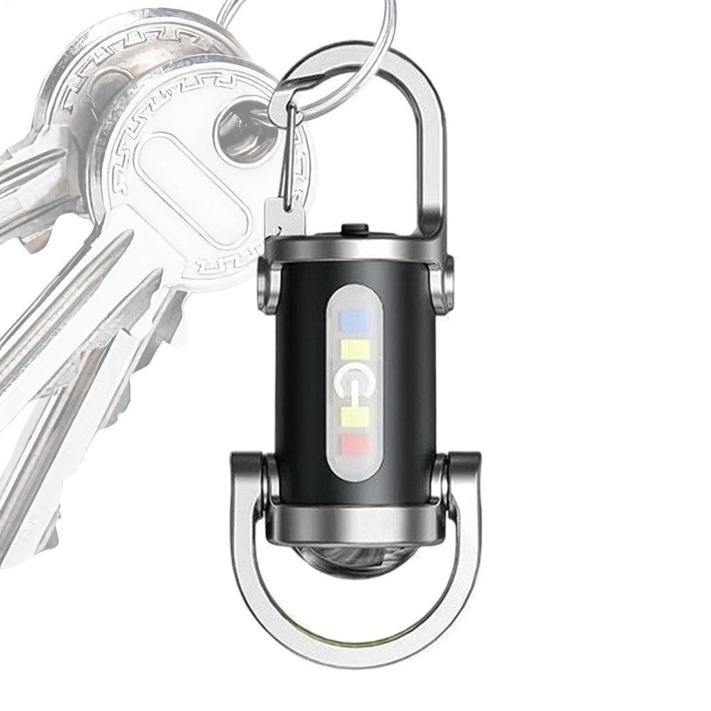 USB Charging LED Keychain Light  Portable Camping Flashlight Powerful Pocket-size LED Lamp Outdoor Gear For Hiking Fishing