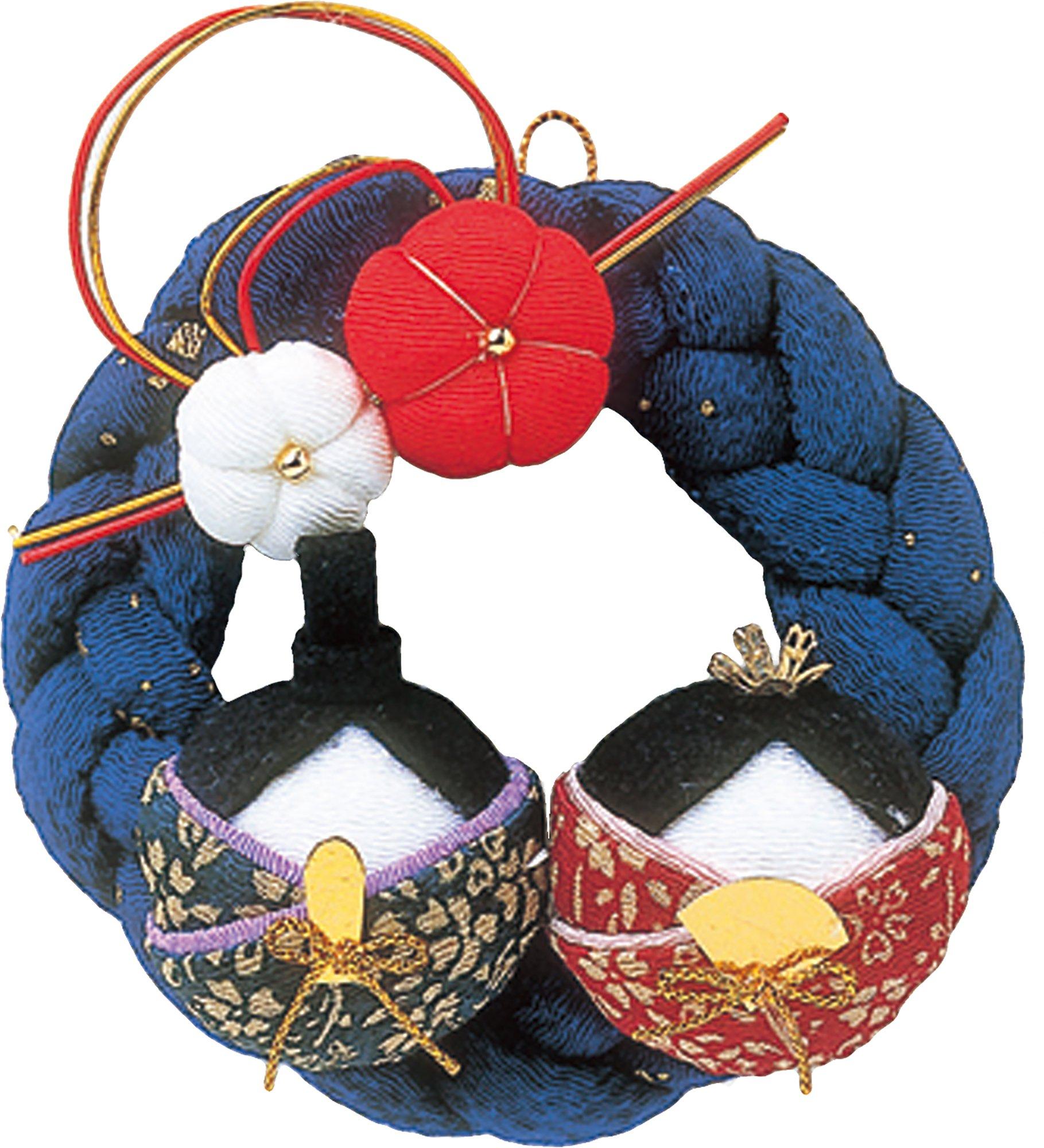 

Panami Chirimen Craft Kit Wreath Hina Doll Blue LH-4 синий