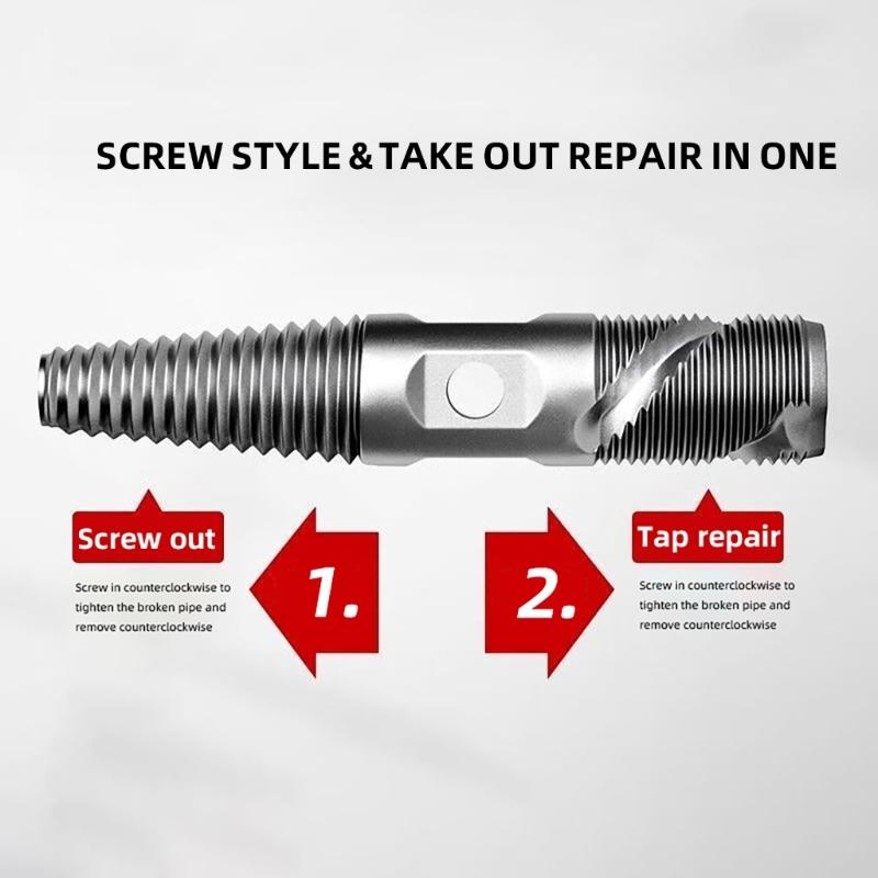 1/2inch 3/4inch Double Head Broken Screw Extractor Pipes Valves Faucet Broken Bolt Water Pipe Screw Tool Damaged Screw