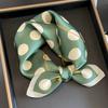 53Cm Korean Sweet Polka Dot Small Silk Scarf For Women Mulberry Silk Decorative Neckerchief Shawl Elegant Silk Square Scarf
