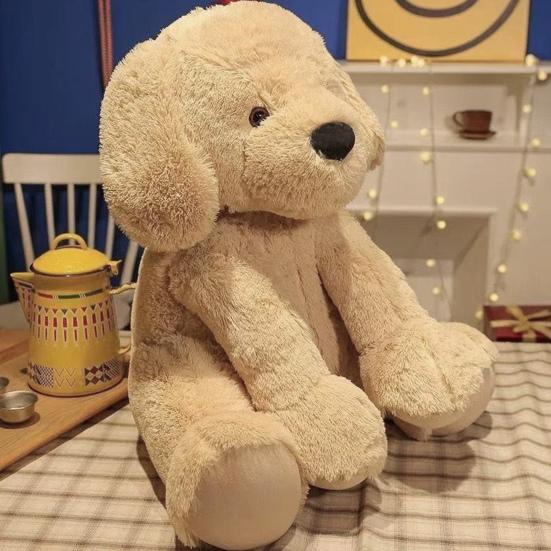 Large Dog Plush Toy Soft Stuffed Animal Realistic Labrador Dog Doll with PP Cotton Filling