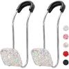SAVORI Car Headrest Hooks Bling Car Accessories Rhinestones Universal Auto Back Seat Headrest Metal Hanger Organizer Vehicle Holder for Bag Purse