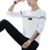 Suéter de Manga Larga para Hombre Talla Grande Cuello Redondo Holgado Top Deportivo Casual Estampado Manga Larga