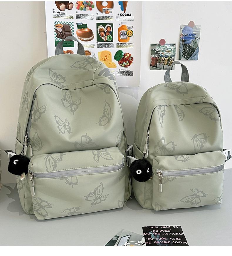Schoolbag1011 New Student School Bag Female Junior High School Student Large Capacity Reflective Printed Bear Backpack College Student School Bag
