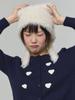 ADOREBELLE Cat Fur Earflap Beanie - Ivory, Beige, Charcoal, Black