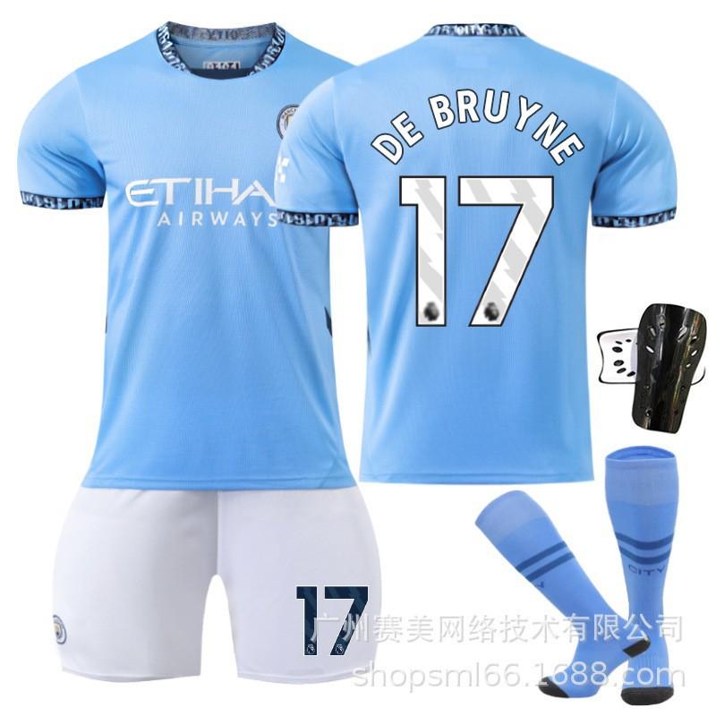 Manchester City Heim-Fußballtrikots 9 Harland 47 Forden 19 Alvarez 11 Doku 2425 Trikot-Set