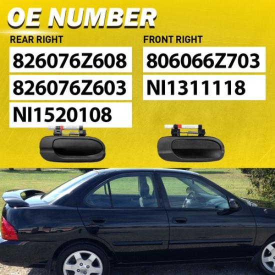 Fit 2000-06 Sentra Nissan Front Rear Right Passenger Exterior Door Panel Handle