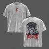 Guts Print T-shirt Anime Berserk Clothing Men Women Short Sleeve Tshirts Retro Washed T Shirt Harajuku Male Casual Cotton Tops
