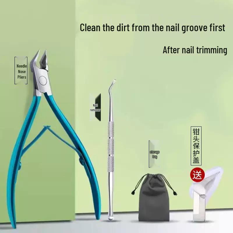 Stainless Steel Ingrown Toenail Clipper & Cuticle Scissors