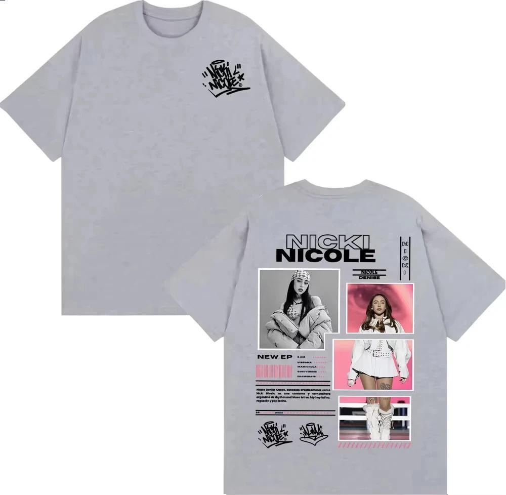 

Singer Nicki Nicole Album Tour Merch Tshirts Unisex Women Fashion Trending Harajuku T Shirt Summer Tops ONeck Shortsleeved Top S