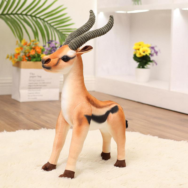 Roztomilá simulační antilopa panenka plyšová hračka jehně tibetská antilopa panenka domácí dekorace dětská uklidňující panenka