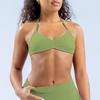 Reggiseno Sportivo Senza Ferretto in Nylon Opaco Altamente Elastico ad Asciugatura Rapida per Corsa, Fitness e Yoga