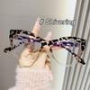 Fashionable Glasses for Women Retro Cat Eyes Anti Blue Light Flat Lens Color Blocked Personalized Eyeglass Frame