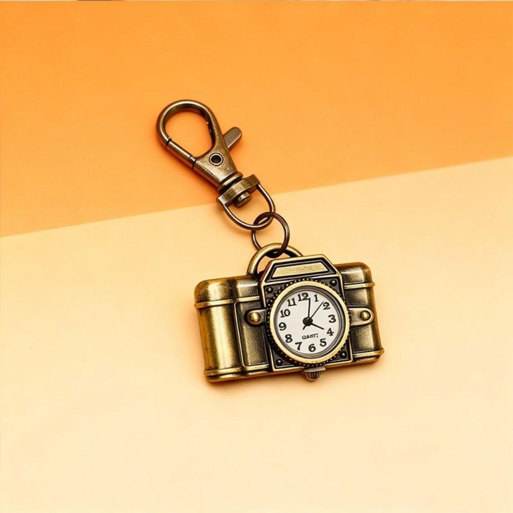 Vintage Design Pocket Watch Quartz Movement Retro Creative Keychain Watch Lightweight Durable Vintage Pendant Fashion Accessory