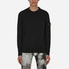 Stone Island FW22 Solid Color Lambswool Crew Neck Sweater Men sweater Black 7715508A3-V0029