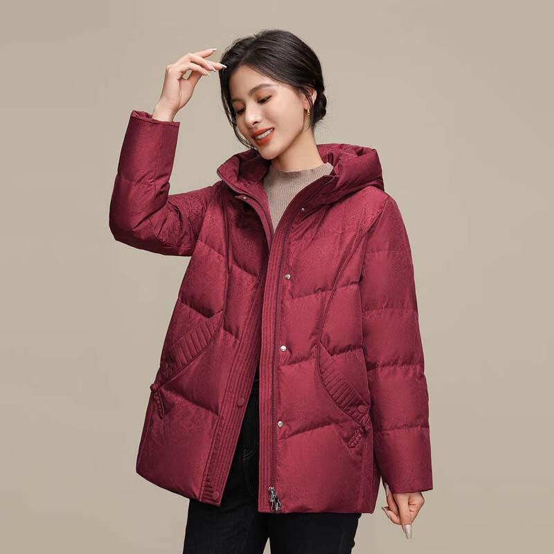 XueZhongFei Women's Hooded Down Jacket X40144414F