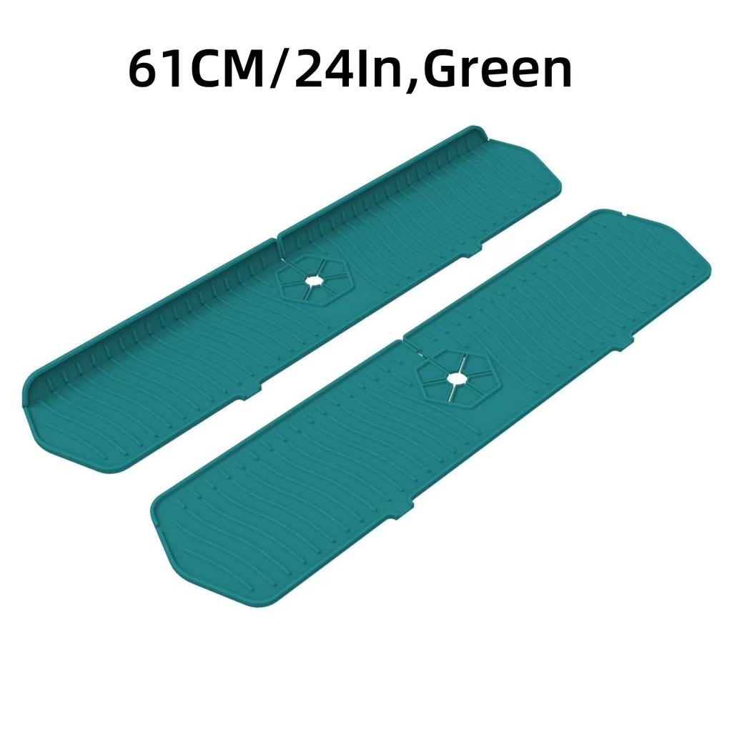 24/29.5inch Kitchen Sink Splash Guard,Silicone Draining Mat for Sink,Sink Protectors for Kitchen Sink Mat, Splash Guard Kitchen
