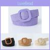 Stylish 4cm Plastic Buckle Pp Grass Elastic Waist Belt For Women In Vibrant Candy Colors Perfect For Summer