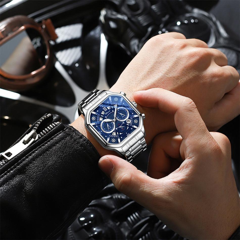 CHENXI Men Multifunction Quartz Watches Chronograph Waterproof Fashion Calendar Men's Luminous Watch