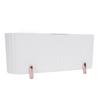 Cotton Swabs Storage   3 Grids Cotton Swabs Dispenser Dust Resistant Desktop Lipstick Puffs Case for Home Nail Salon