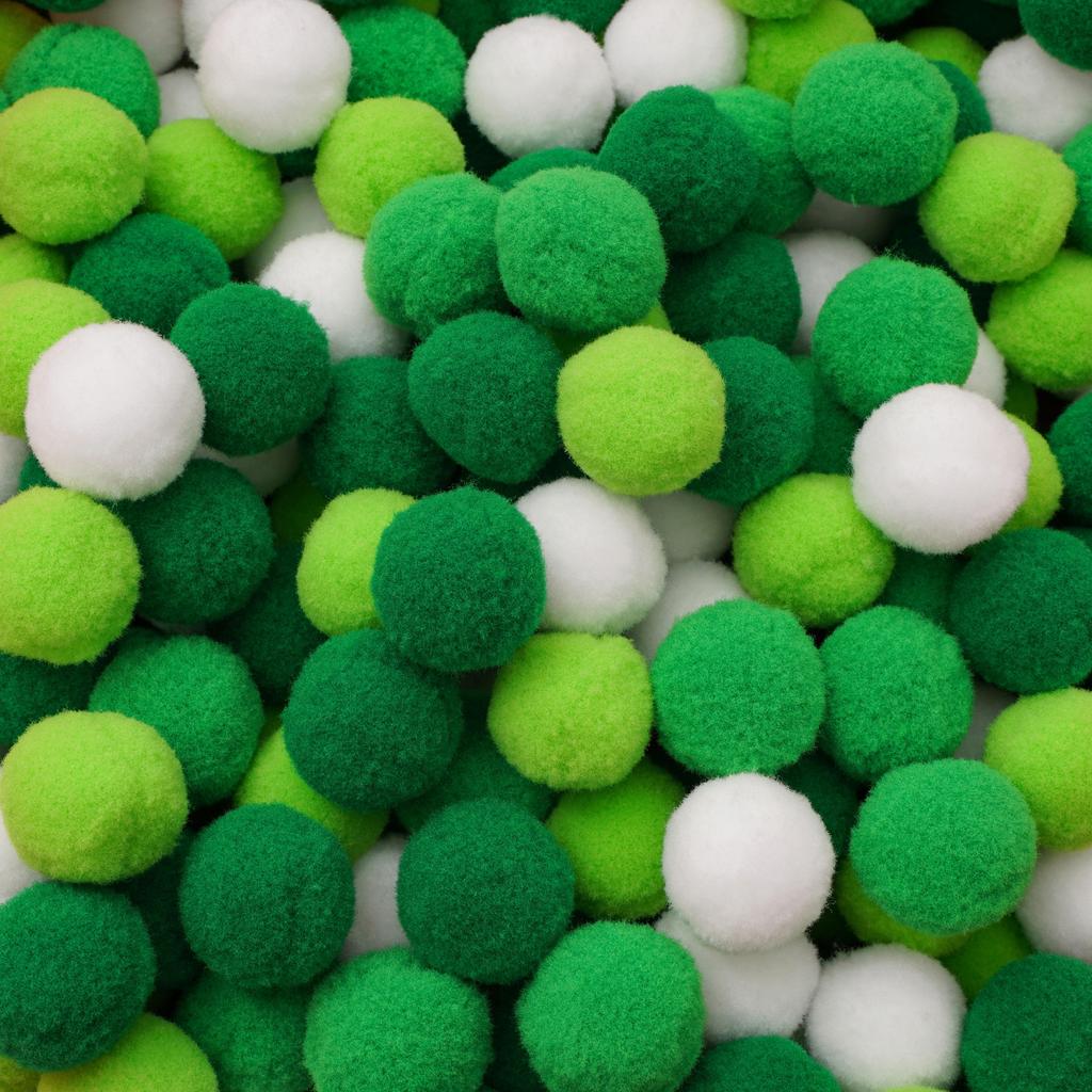 20-200 Stück Bunte Pompon-Plüschbälle Gemischte Farbe Kreatives Kinder-Handarbeitsmaterial Glitzer-Schaumstoffball DIY Bastelbedarf