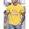 Printed Tee Shirts Man Breathable Cotton T Shirt Sport All-Match Clothing Crewneck Loose Short Sleeve