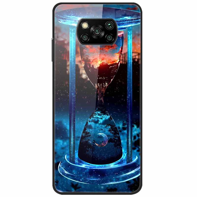 Etui na Poco X3 Pro Modne Urocze Szkło Hartowane Luksusowe Pokrowce Coque dla Xiaomi Poco X3 NFC Etui PocoX3 X 3 Zderzak Ochronny