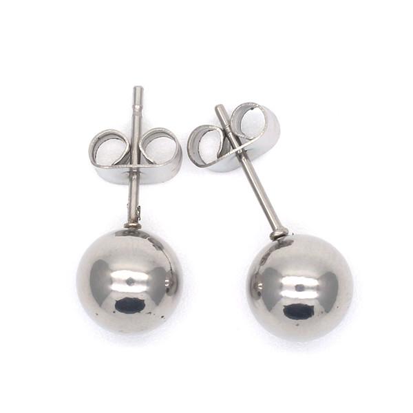 

Brief Small Round Balls 2mm to 8mm Stud Earrings 316l Stainless Steel Earring IP Plating No Fade Allergy Free
