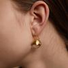 Minimalist Style Metal Ball Stud Earrings Transparent Acrylic Ball Brushed Earrings Retro Exaggerated Ball Earrings Women