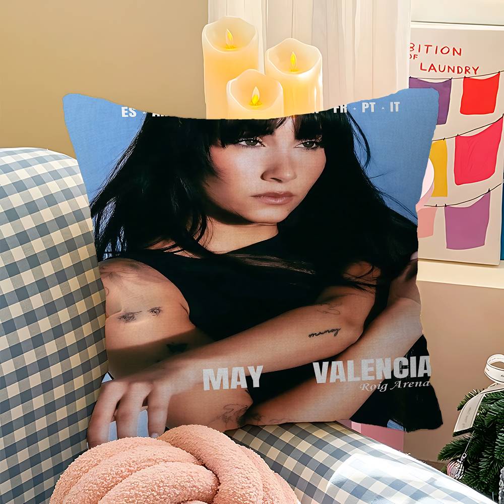 Sängerin A-Aitana Ocaña Büro Kissen Kissenbezug Auto Kissenbezug 45x45CM Lendenkissenbezug Sofa Kissenbezug