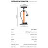 WEST BIKING 160PSI Bike Pump Portable Stainless Steel Floor Pump Presta&Schrader Valve Tire Inflator MTB Road Bike Accessories