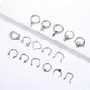 Drperfect Surgical Steel Septum Rings for Women Men Small Cute CZ Dangle Septum Nose Lip Helix Tragus Cartilage Piercing Zircon
